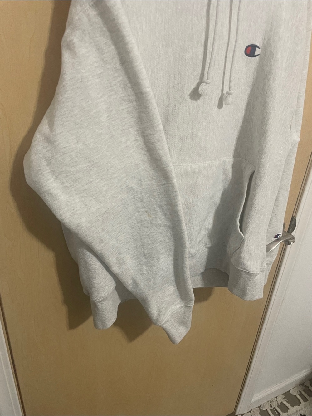 Champion Men’s/Unisex Light Gray Reverse Weave Pullover Hoodie L - Picture 12 of 12